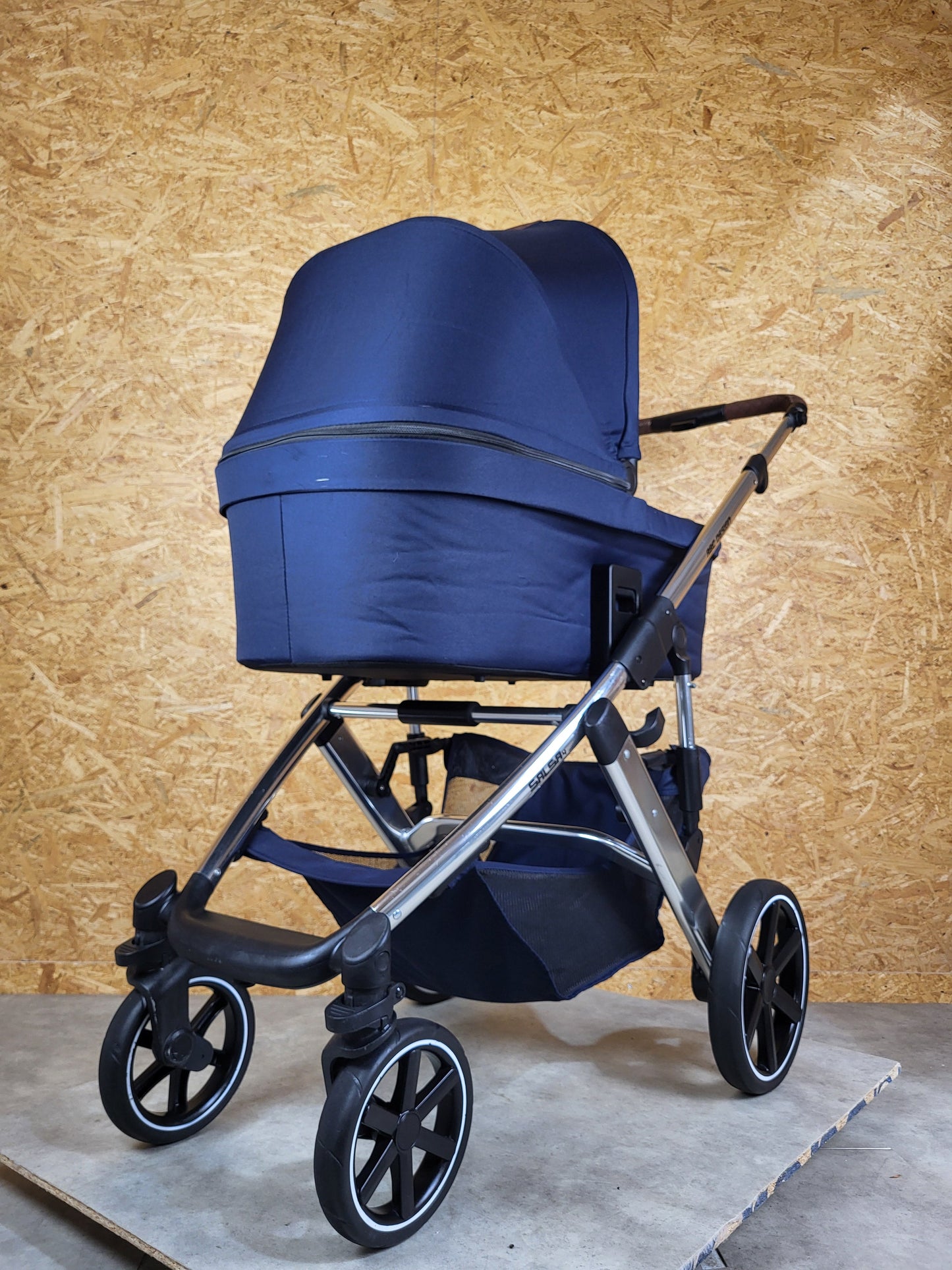 ABC-Design - Salsa 4 Kombikinderwagen (Sportsitz und Babywanne mit Fußsack und Wickeltasche) - Blau in gutem Zustand