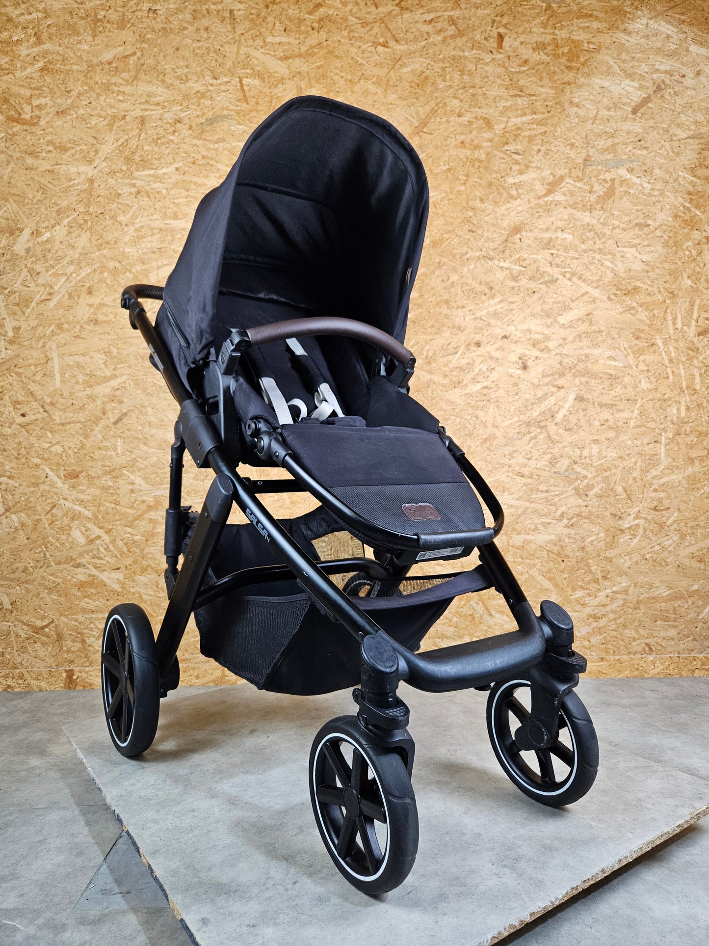 ABC Design - Salsa 4 Kombikinderwagen (Sportsiz und Babywanne) inkl. Fußsack und Zubehör - Schwarz in gutem Zustand