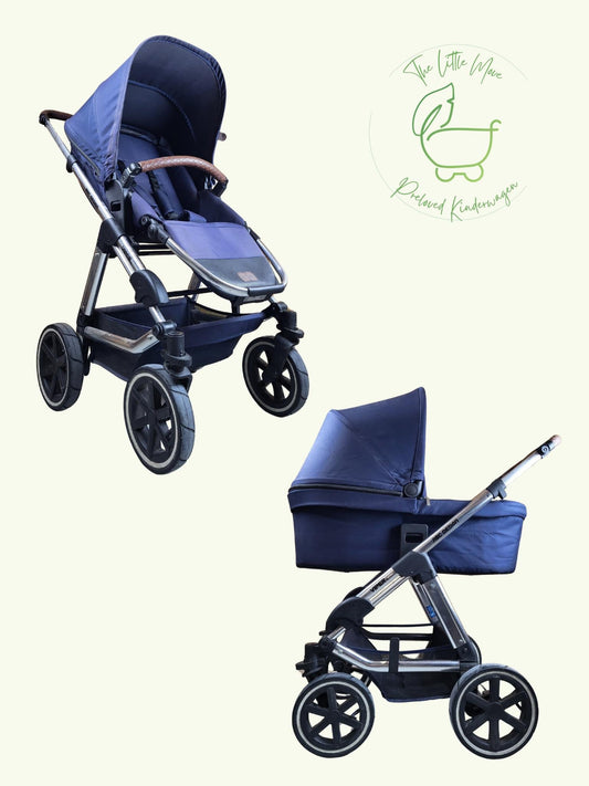 Abc Design - Viper 4 Kombikinderwagen (sportsitz und Liegewanne) - Blau in Gutem Zustand / Gut Kinderwagen 1
