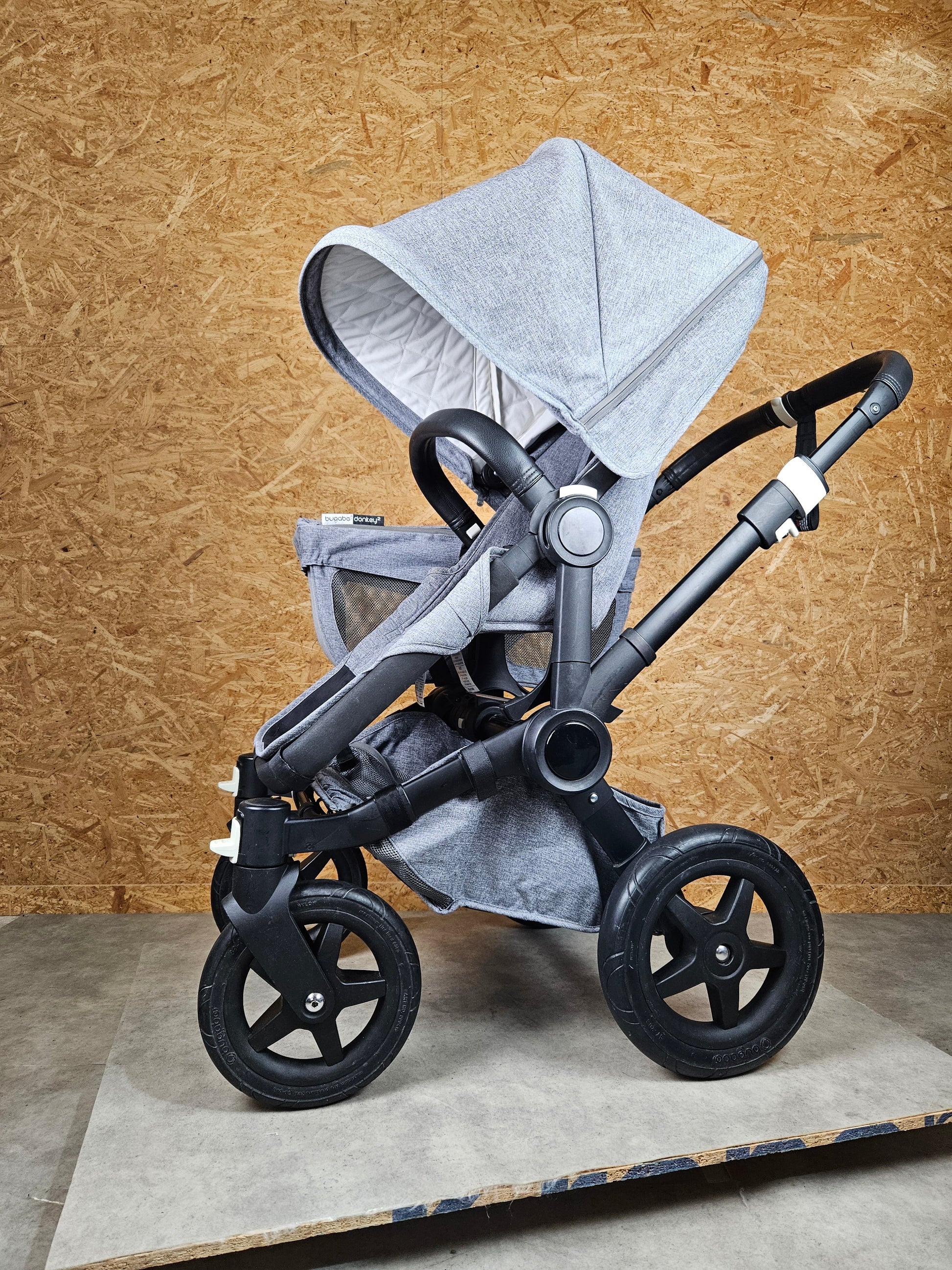 Bugaboo - Donkey 2 Mono Geschwisterwagen (sportsitz und Liegewanne) Inkl. Seitliche Gepäcktasche - Grau - in Gutem