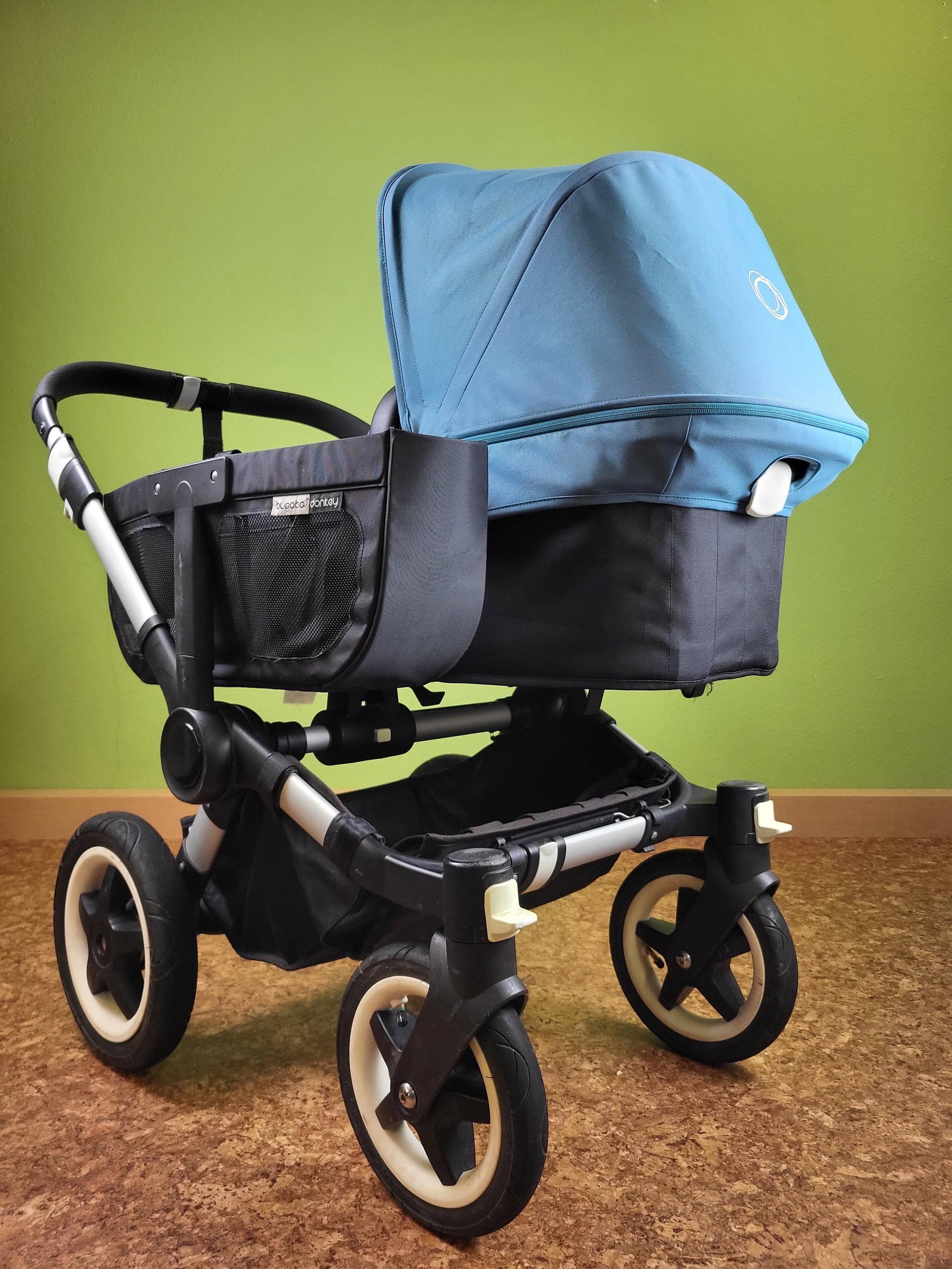 Bugaboo - Donkey (2 Sportsitze / 1 Liegewanne) Inkl. Seitliche Gepäcktasche Blau / Sehr Gut 12