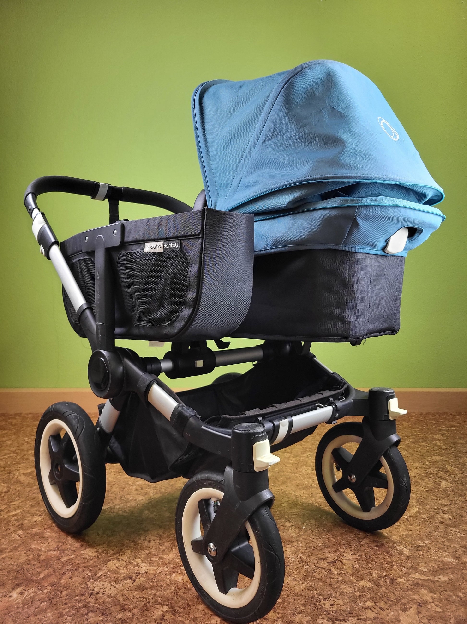 Bugaboo - Donkey (2 Sportsitze / 1 Liegewanne) Inkl. Seitliche Gepäcktasche Blau / Sehr Gut 11