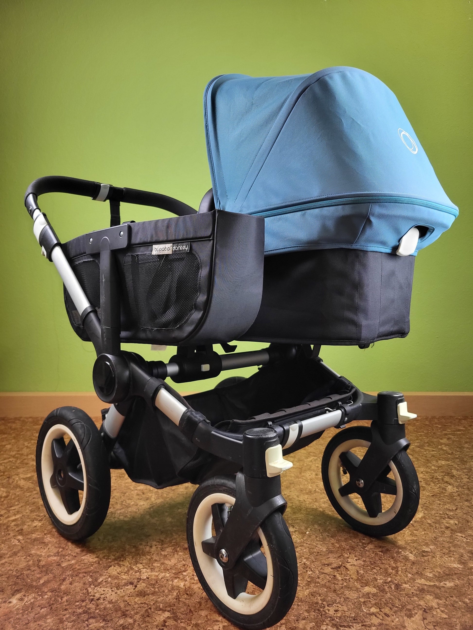 Bugaboo - Donkey (2 Sportsitze / 1 Liegewanne) Inkl. Seitliche Gepäcktasche Blau / Sehr Gut 13