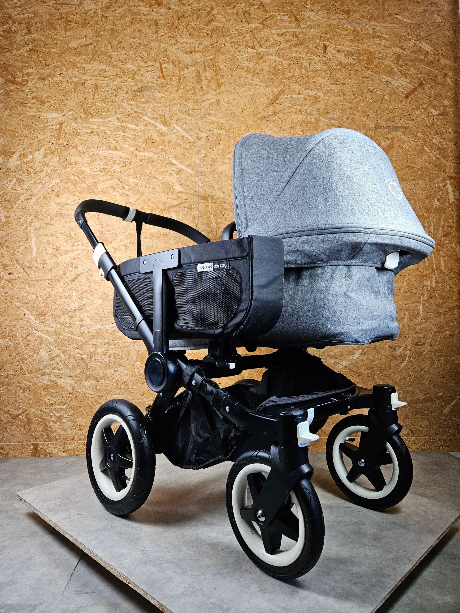 Bugaboo - Donkey Mono Geschwisterwagen (sportsitz und Liegewanne) Inkl. Seitliche Gepäcktasche - Grau - in sehr Gutem