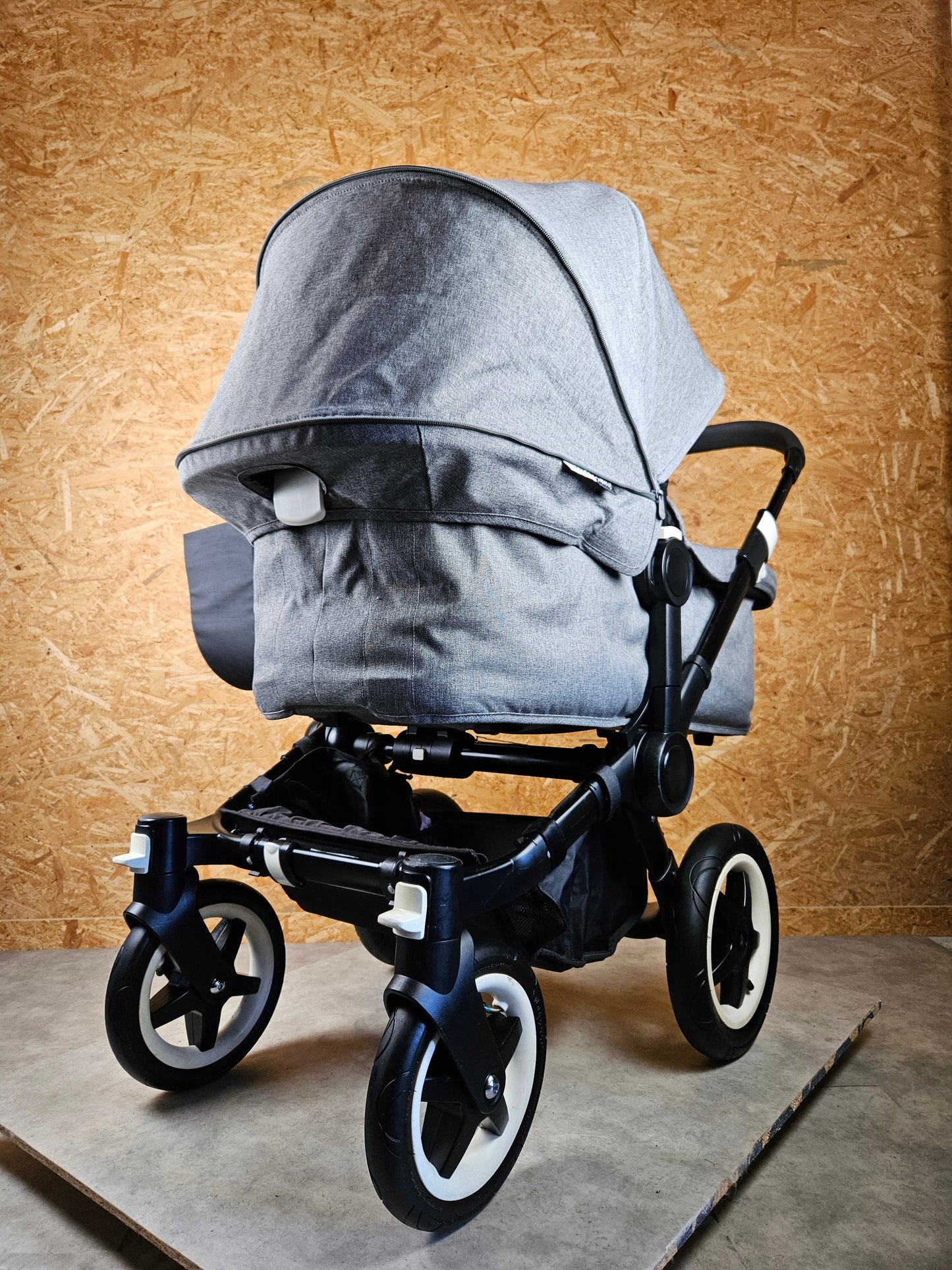 Bugaboo - Donkey Mono Geschwisterwagen (sportsitz und Liegewanne) Inkl. Seitliche Gepäcktasche - Grau - in sehr Gutem