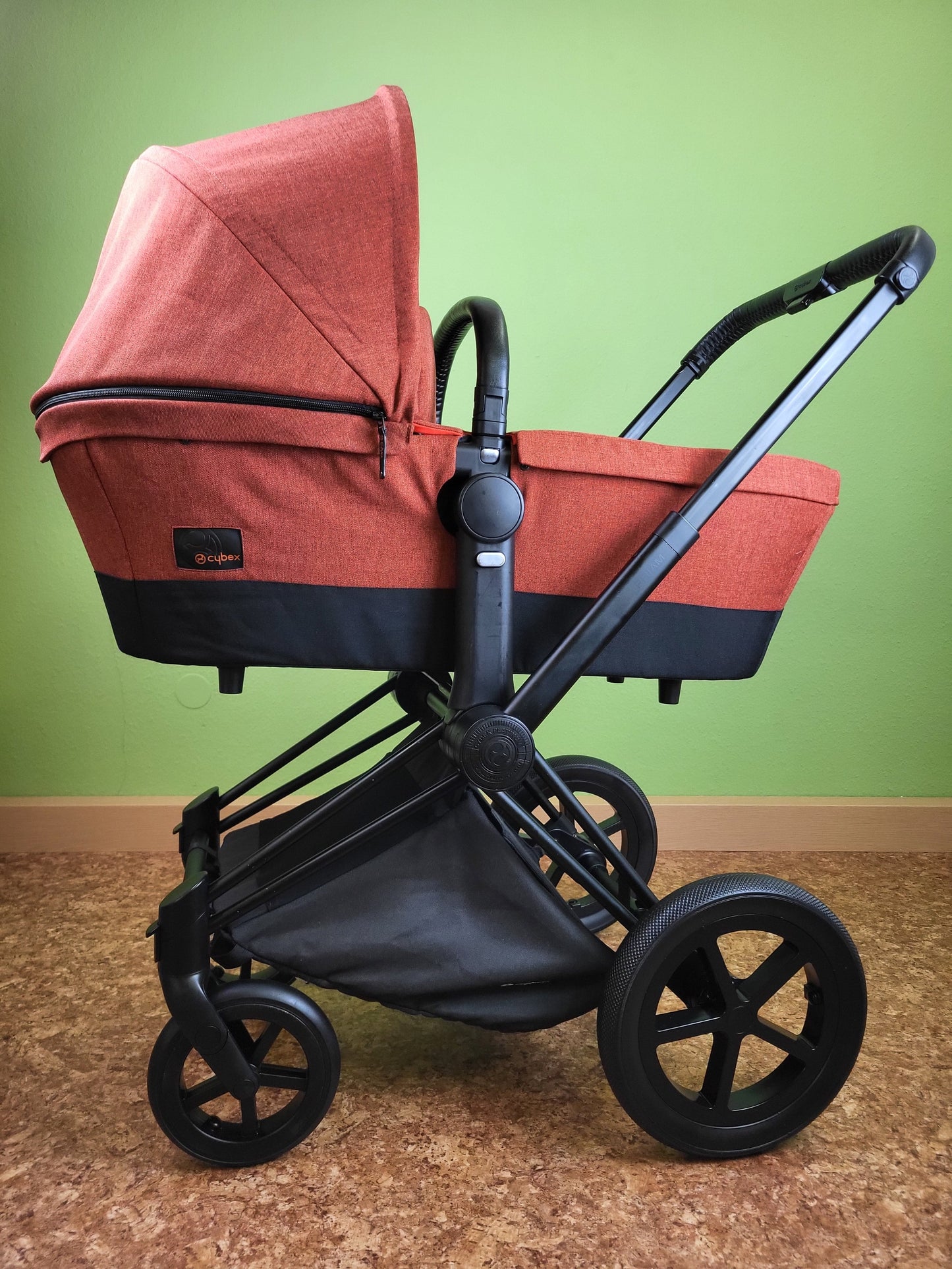 Cybex Priam - Autumn Gold / Schwarz Gestell Kombikinderwagen (liegewanne Und Sportsitz) Orange / Sehr Gut Kinderwagen 2