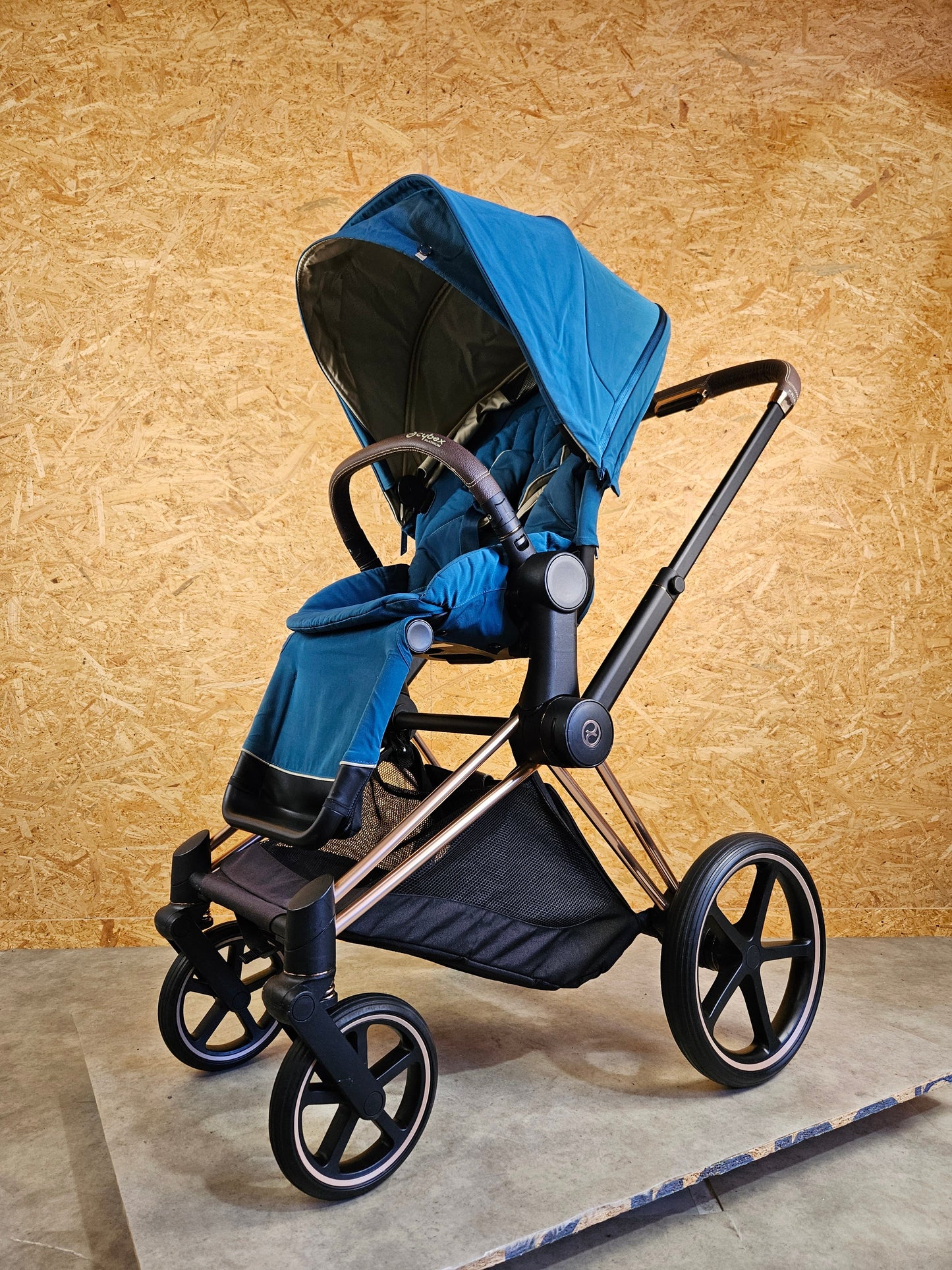 Cybex - Priam Platinum Kombikinderwagen (Gestell und Babywanne) - Montain Blue in sehr gutem Zustand