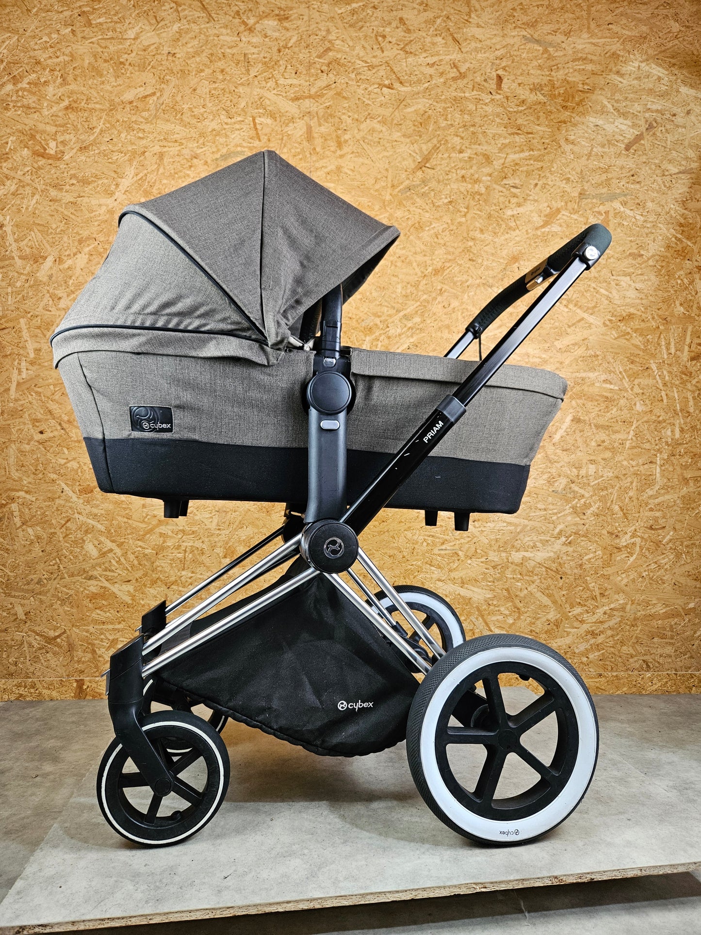 Cybex - Priam Platinum Kombikinderwagen (Sportsitz und Babywanne) - Beige in gutem Zustand