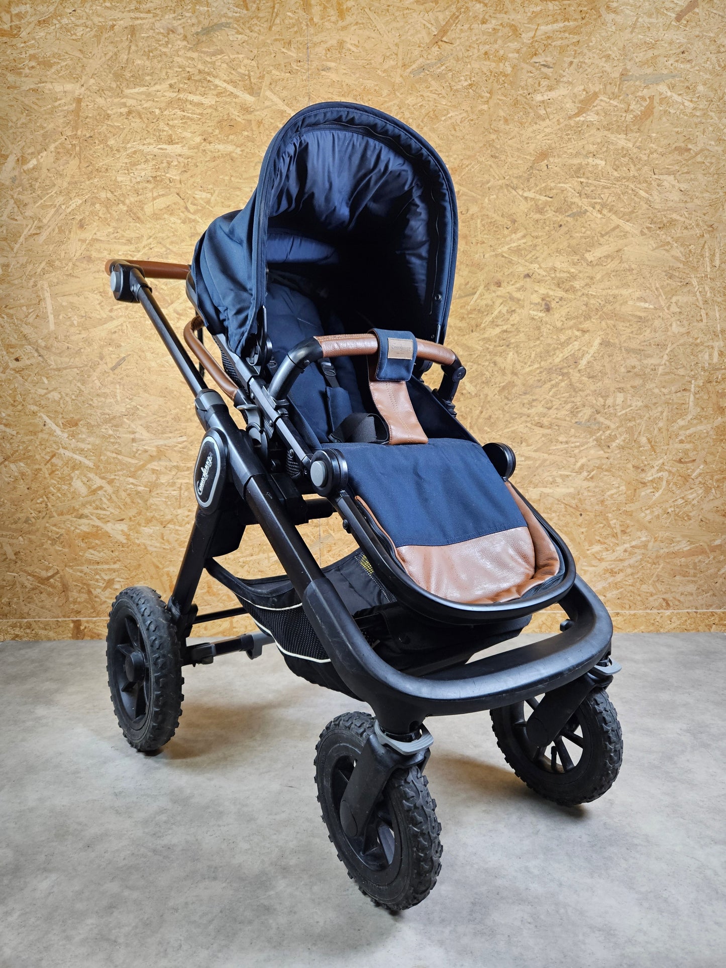 Emmaljunga - Nxt90 Flat Outdoor Kombikinderwagen (sportsitz & Babywanne) - Blau/grün in Gutem Zustand Kinderwagen 4