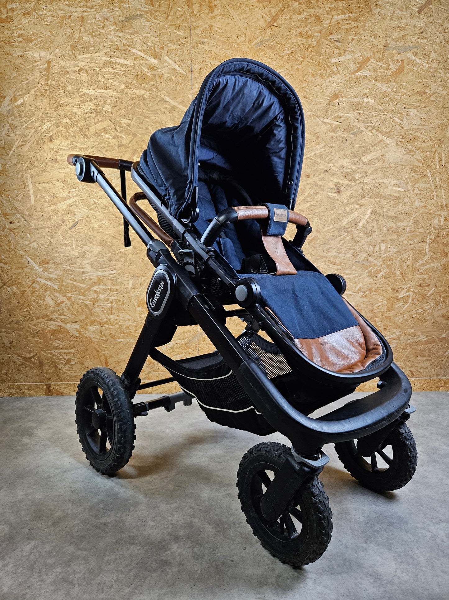 Emmaljunga - Nxt90 Flat Outdoor Kombikinderwagen (sportsitz & Babywanne) - Blau/grün in Gutem Zustand Kinderwagen 2