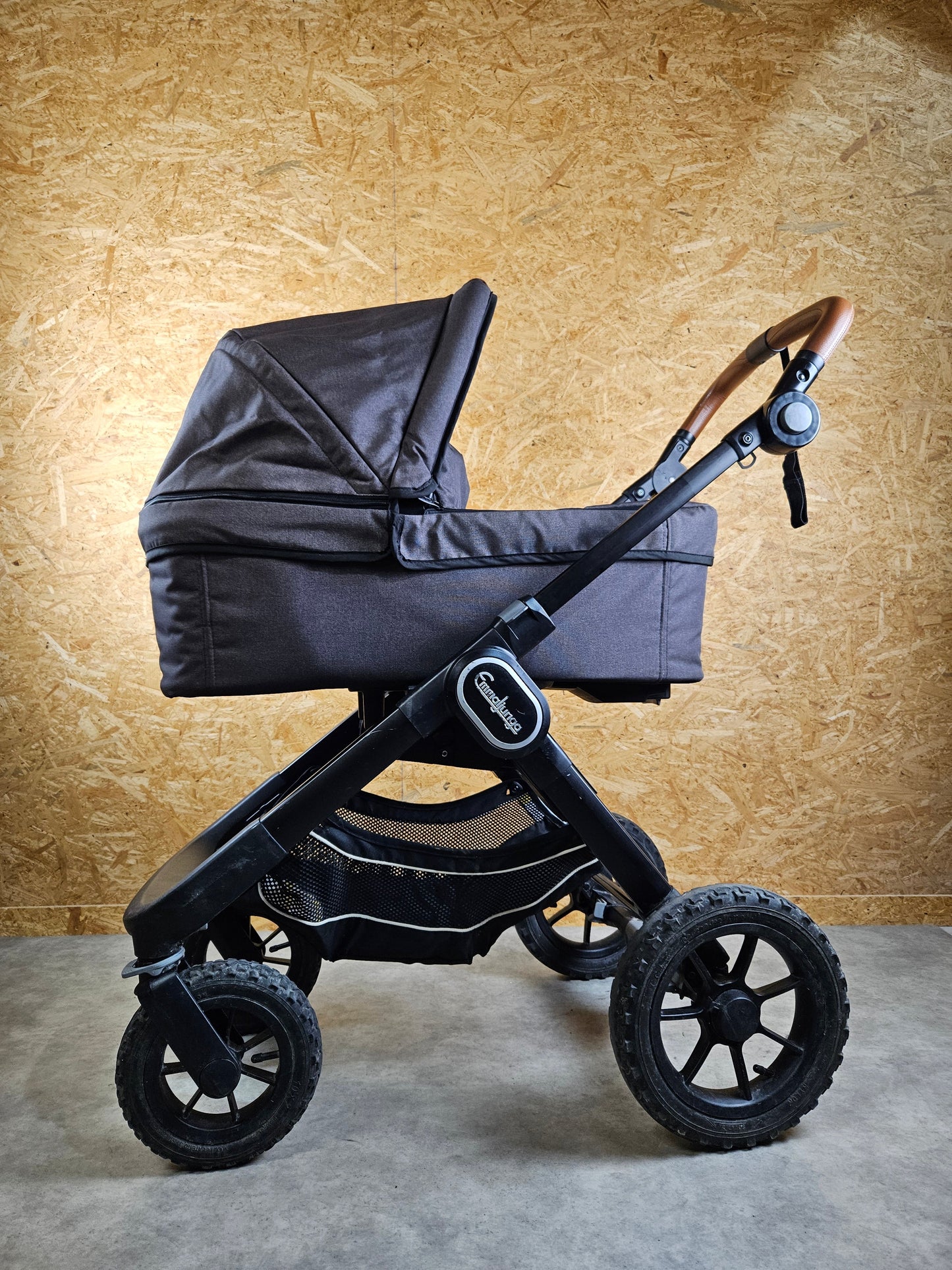 Emmaljunga - Nxt90 Flat Outdoor Kombikinderwagen (sportsitz & Babywanne) - Blau/grün in Gutem Zustand Kinderwagen 9