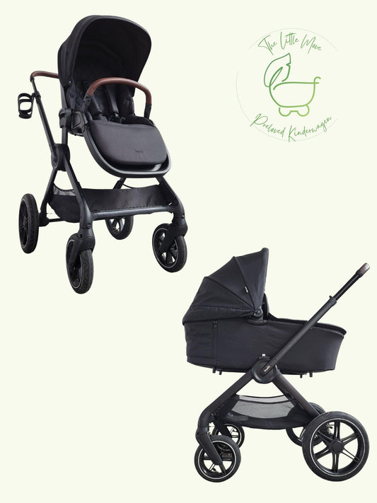 Hauck Kombi-kinderwagen Walk n Care Air Set (mit Luftreifen) Inkl. Babywanne und Sportsitz - Schwarz - in sehr Gutem