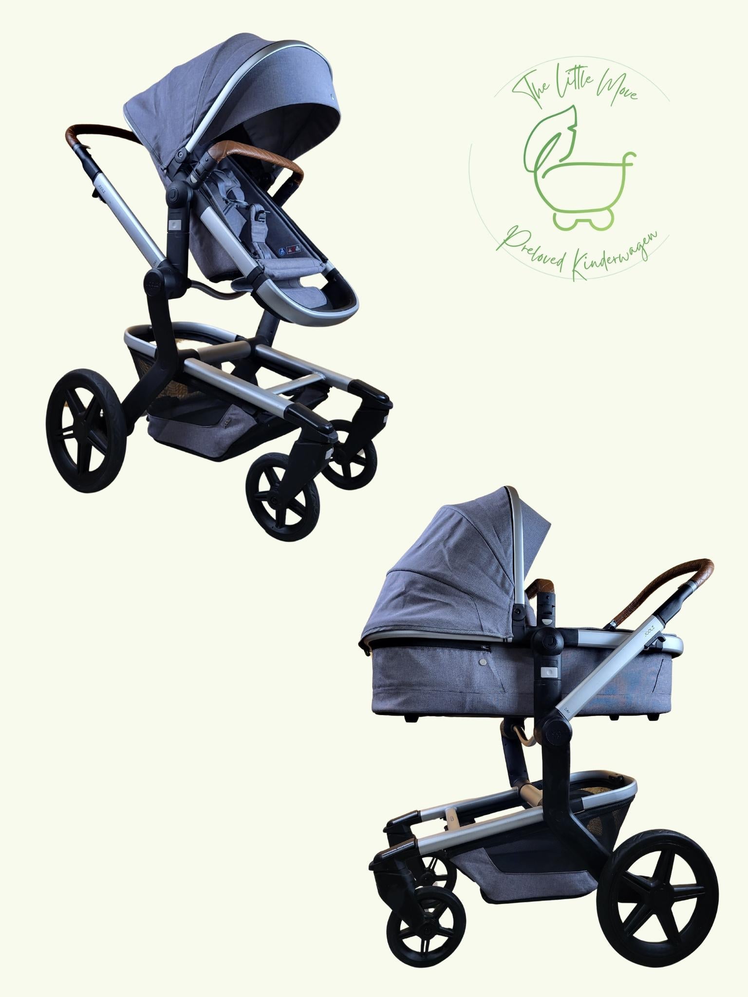 Joolz Day + Kombikinderwagen (liegewanne und Sportsitz) - Grey Braun in Gutem Zustand Grau / Gut Kinderwagen 1