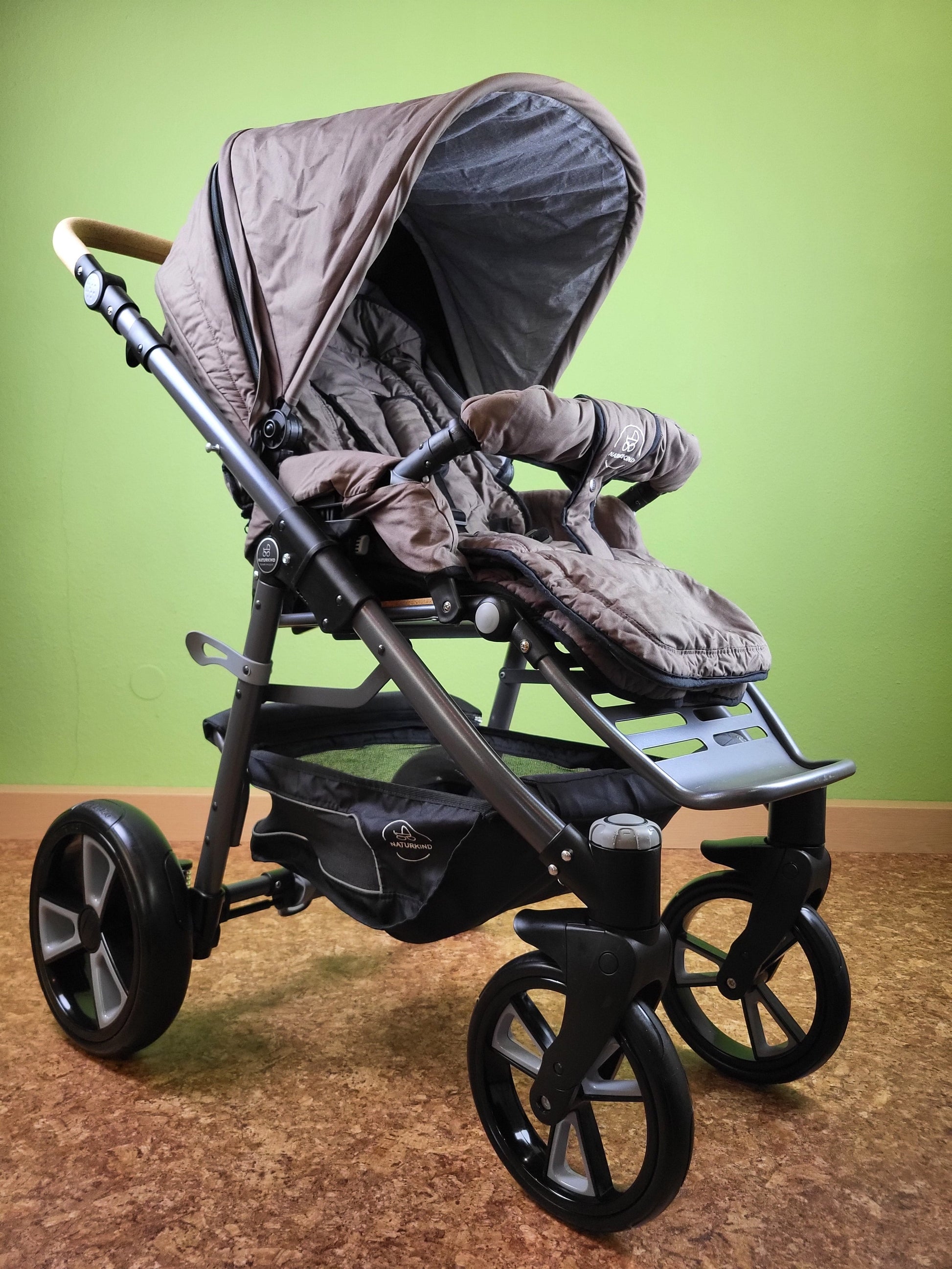 Naturkind Evo Lux Kombikinderwagen (liegewanne Und Sportsitz) - Brown / Sehr Gut Kinderwagen 2