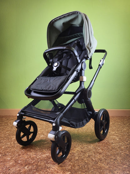 Bugaboo - Fox 3 Kombikinderwagen (sportsitz und Babywanne) - Grün in Gutem Zustand Kinderwagen 4