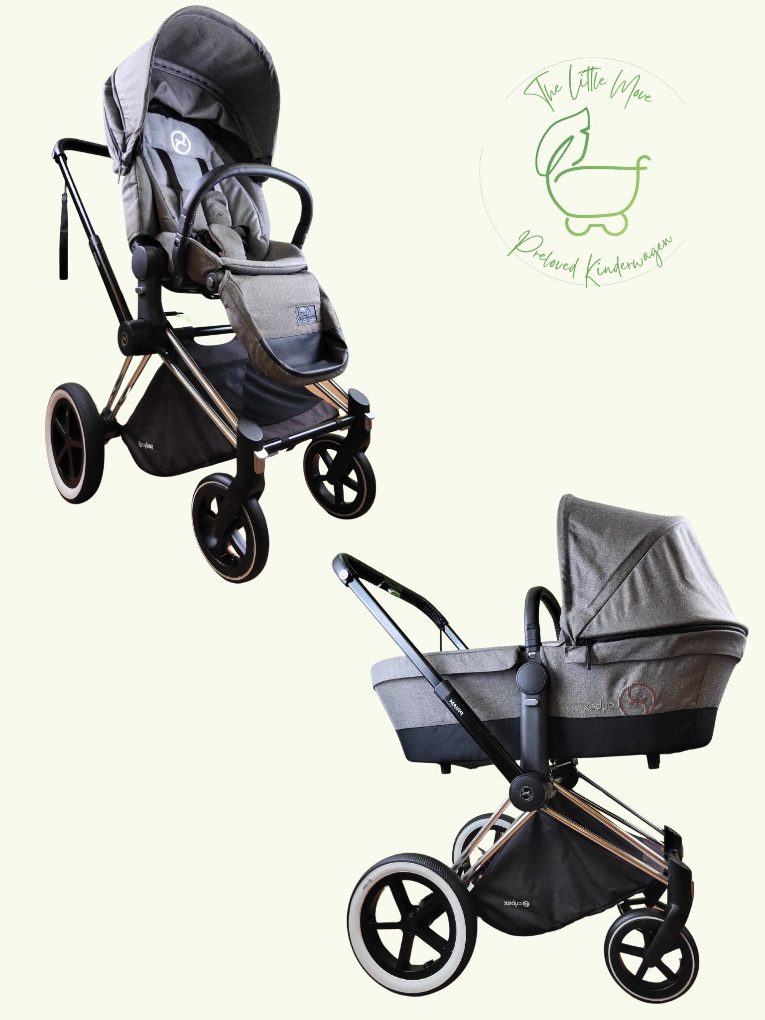 Cybex - Priam Kombikinderwagen Grau / Gut Kinderwagen 1