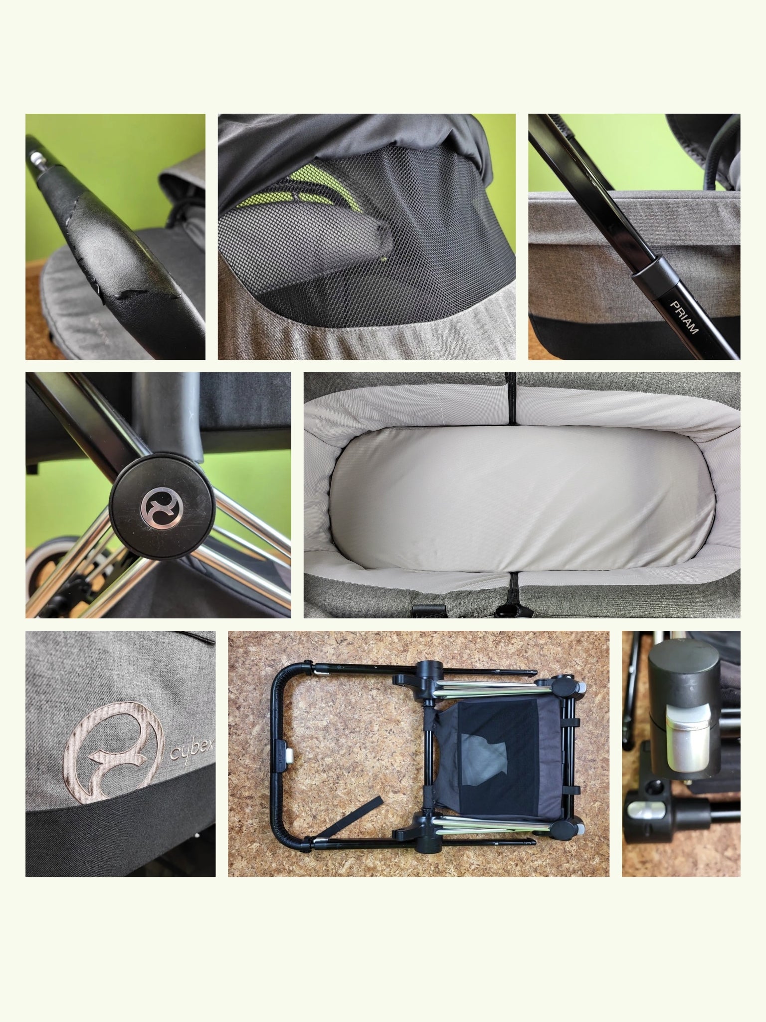 Cybex - Priam Kombikinderwagen Grau / Gut Kinderwagen 29