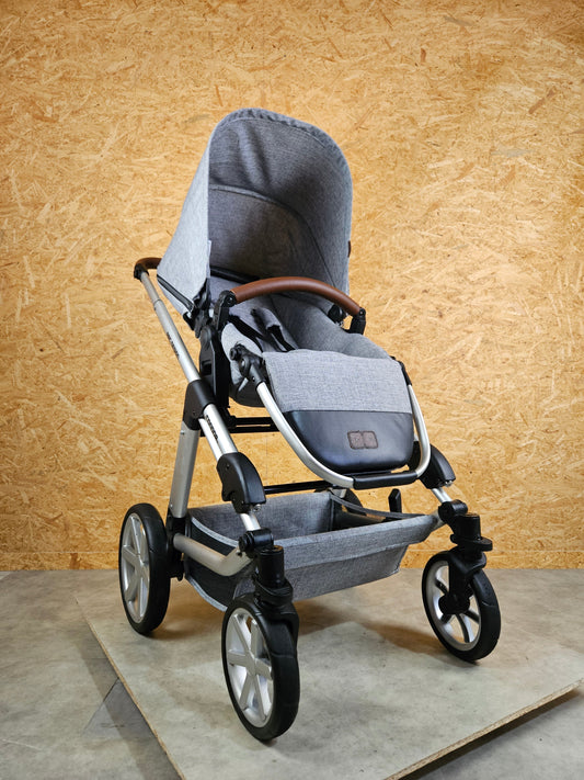 ABC Design - Condor 4 Kombikinderwagen (Sportsitz und Babywanne) inkl. Fußsack, Regenschirm u.v.m. - Grau in gutem Zustand