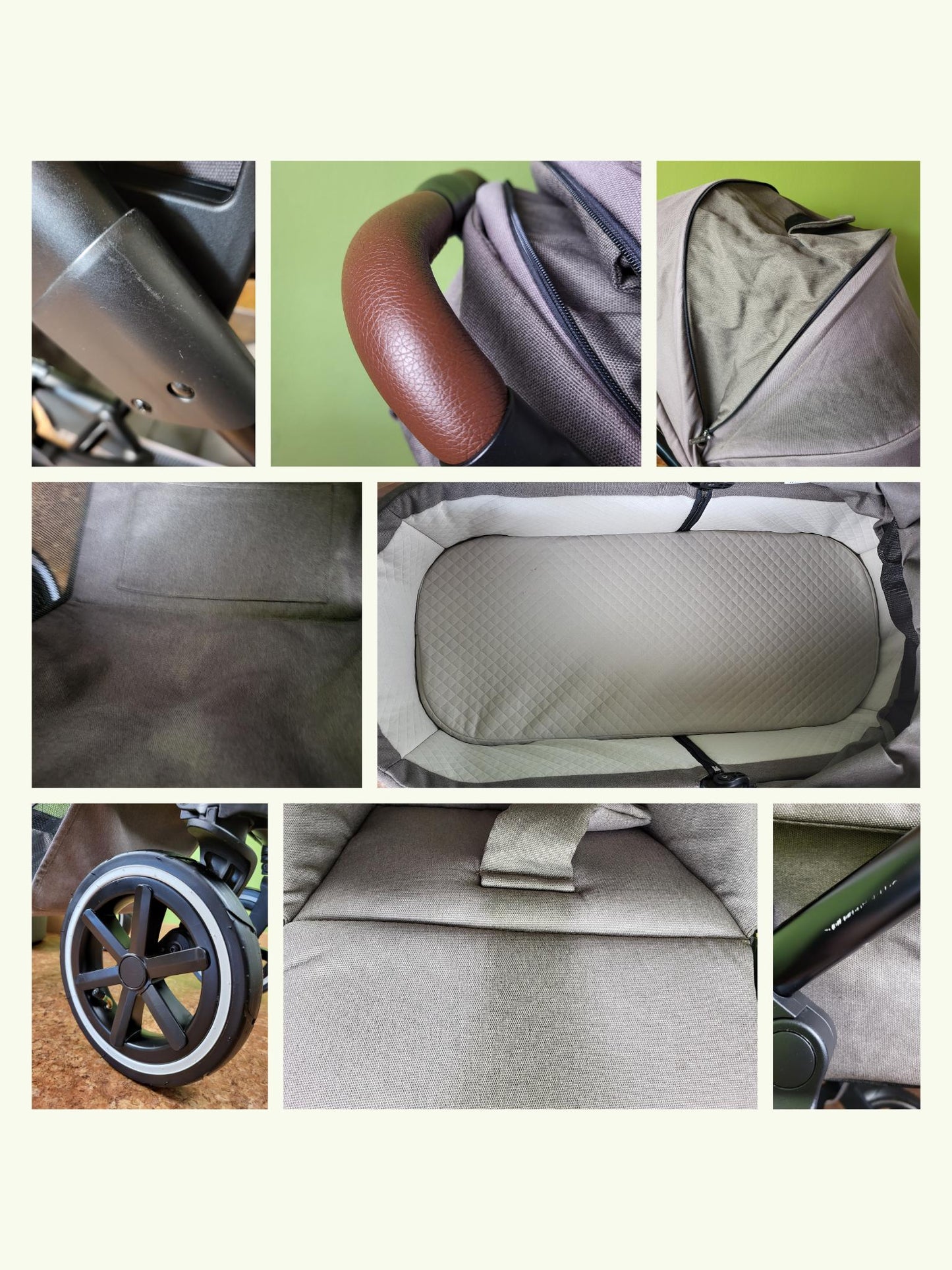 Abc Design - Salsa 4 Air Diamond Edition Kombikinderwagen - Natur - Gutem Zustand Brown / Gut Kinderwagen 17