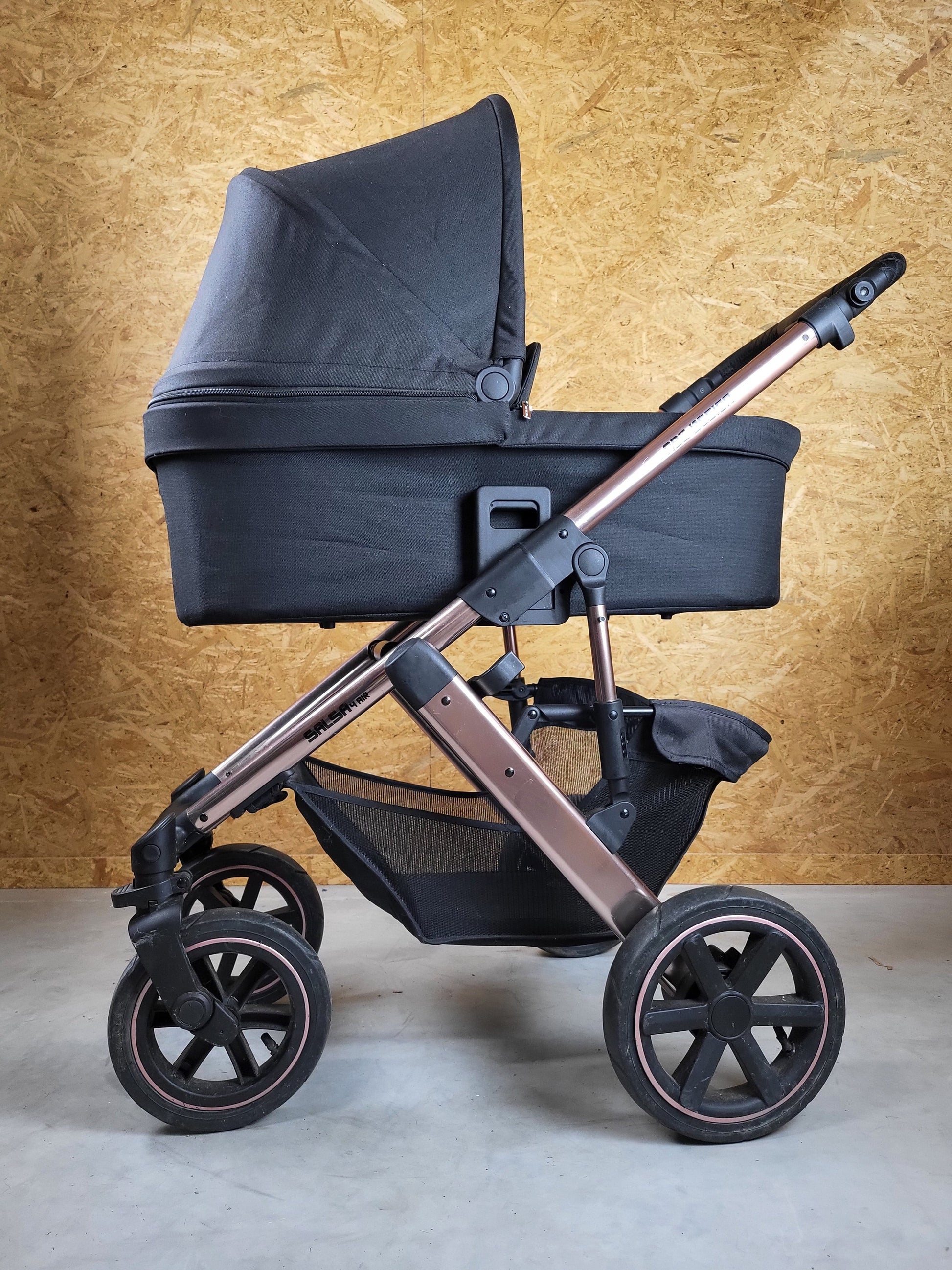 Abc Design - Salsa 4 Air Diamond Edition Kombikinderwagen - Rosé Schwarz - sehr Gutem Zustand / Gut Kinderwagen 9