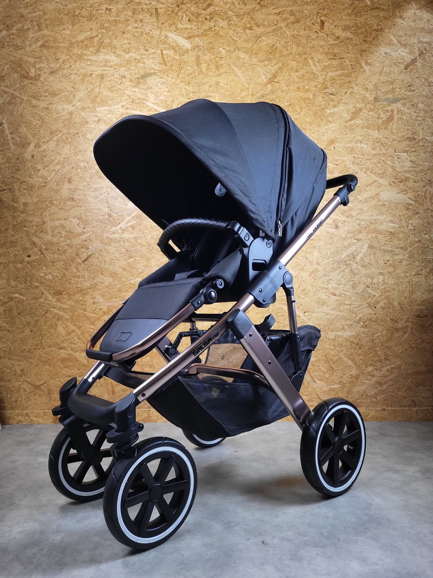 Abc Design - Salsa 4 Air Diamond Edition Kombikinderwagen - Rosé Schwarz - sehr Gutem Zustand / Gut Kinderwagen 5