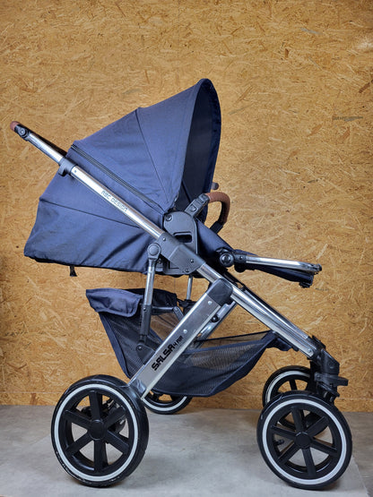 ABC Design - Salsa 4 Air Diamond Edition Kombikinderwagen (Sportsitz und Babywanne) - Blau in gutem Zustand