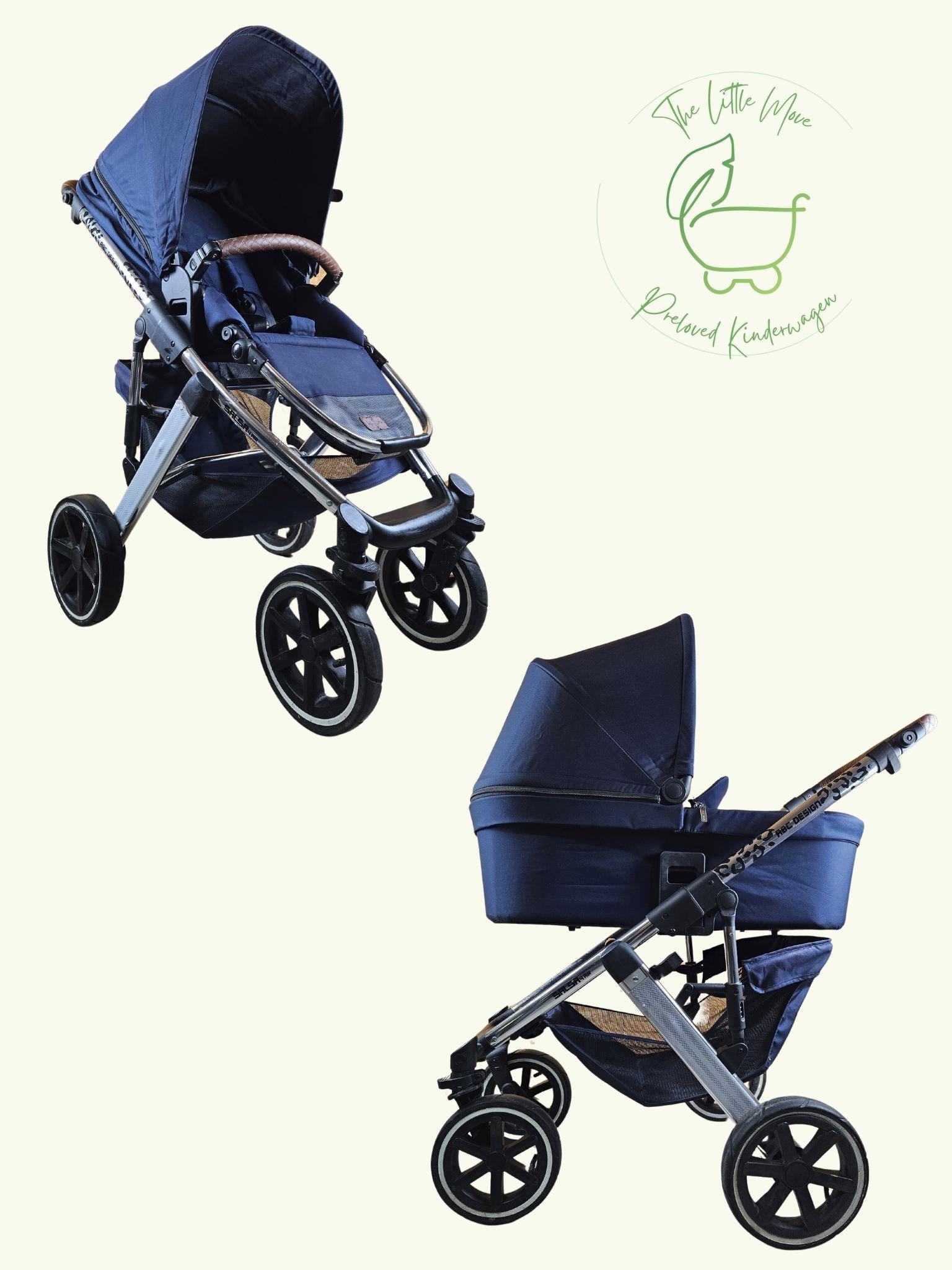 Abc Design - Salsa 4 Air Diamond Edition Kombikinderwagen (sportsitz und Babywanne) - Blau - in Gutem Zustand