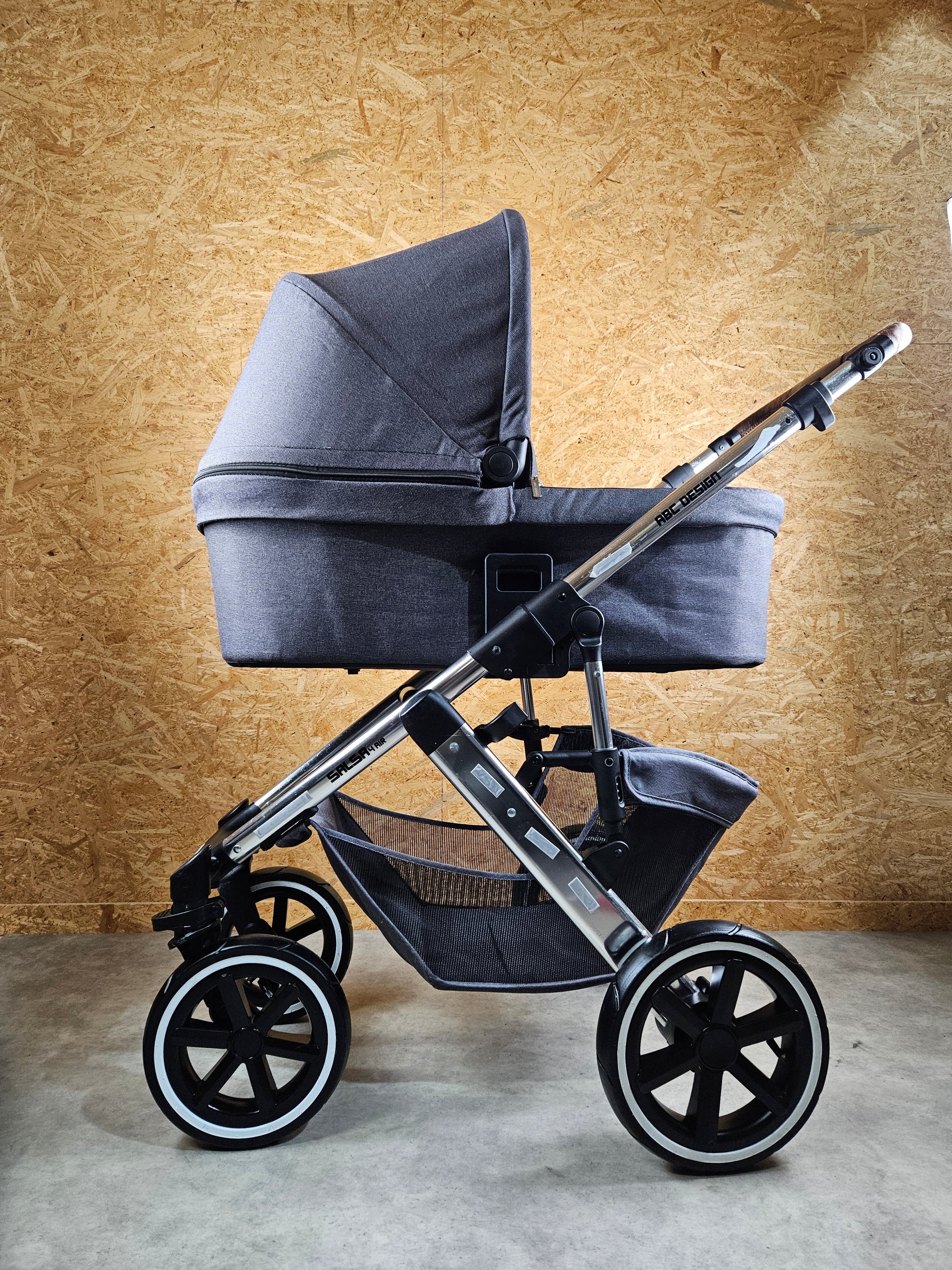 Abc Design - Salsa 4 Air Diamond Edition Kombikinderwagen (sportsitz und Babywanne) - Grau in Gutem Zustand Kinderwagen
