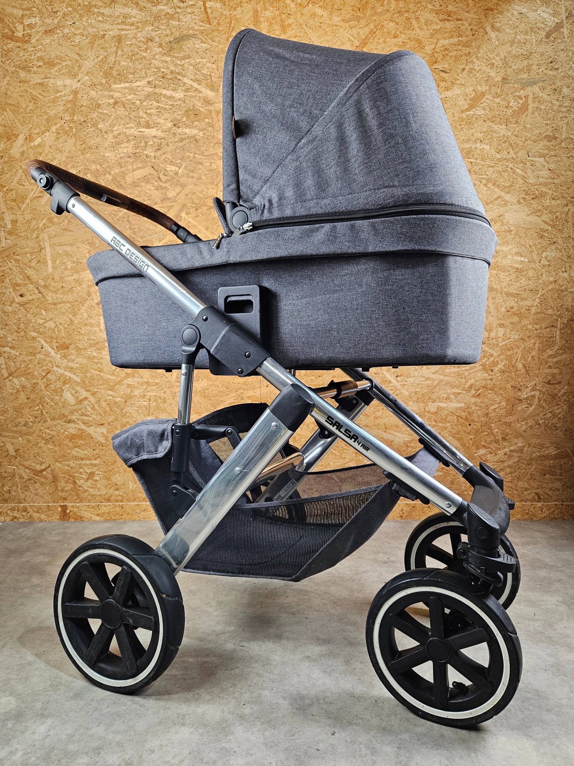 Abc Design - Salsa 4 Air Kombikinderwagen (sportsitz und Babywanne) Grau in Gutem Zustand Kinderwagen 13