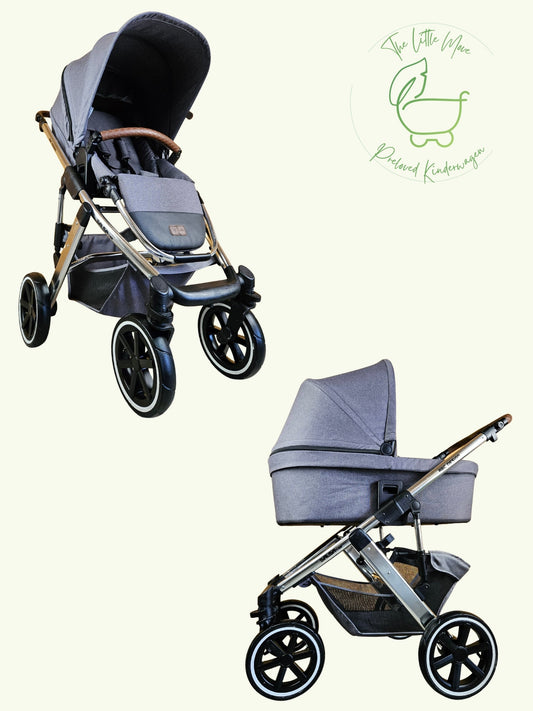 ABC Design - Salsa 4 Air Kombikinderwagen (Sportsitz und Babywanne) - Asphalt in gutem Zustand