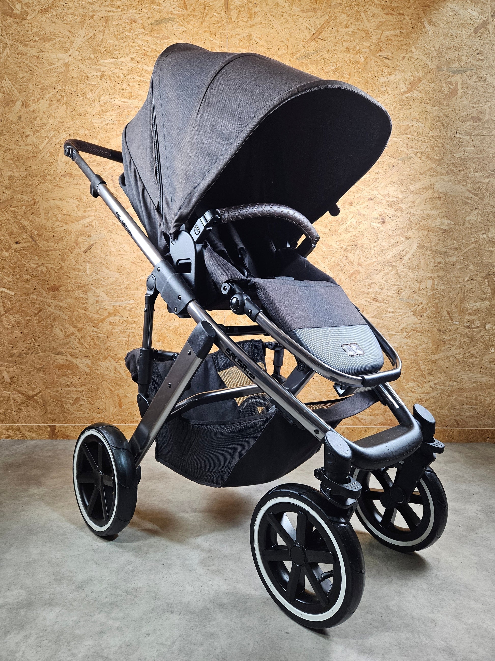 Abc Design - Salsa 4 Air Kombikinderwagen (sportsitz und Babywanne) Schwarz in Gutem Zustand Kinderwagen 3