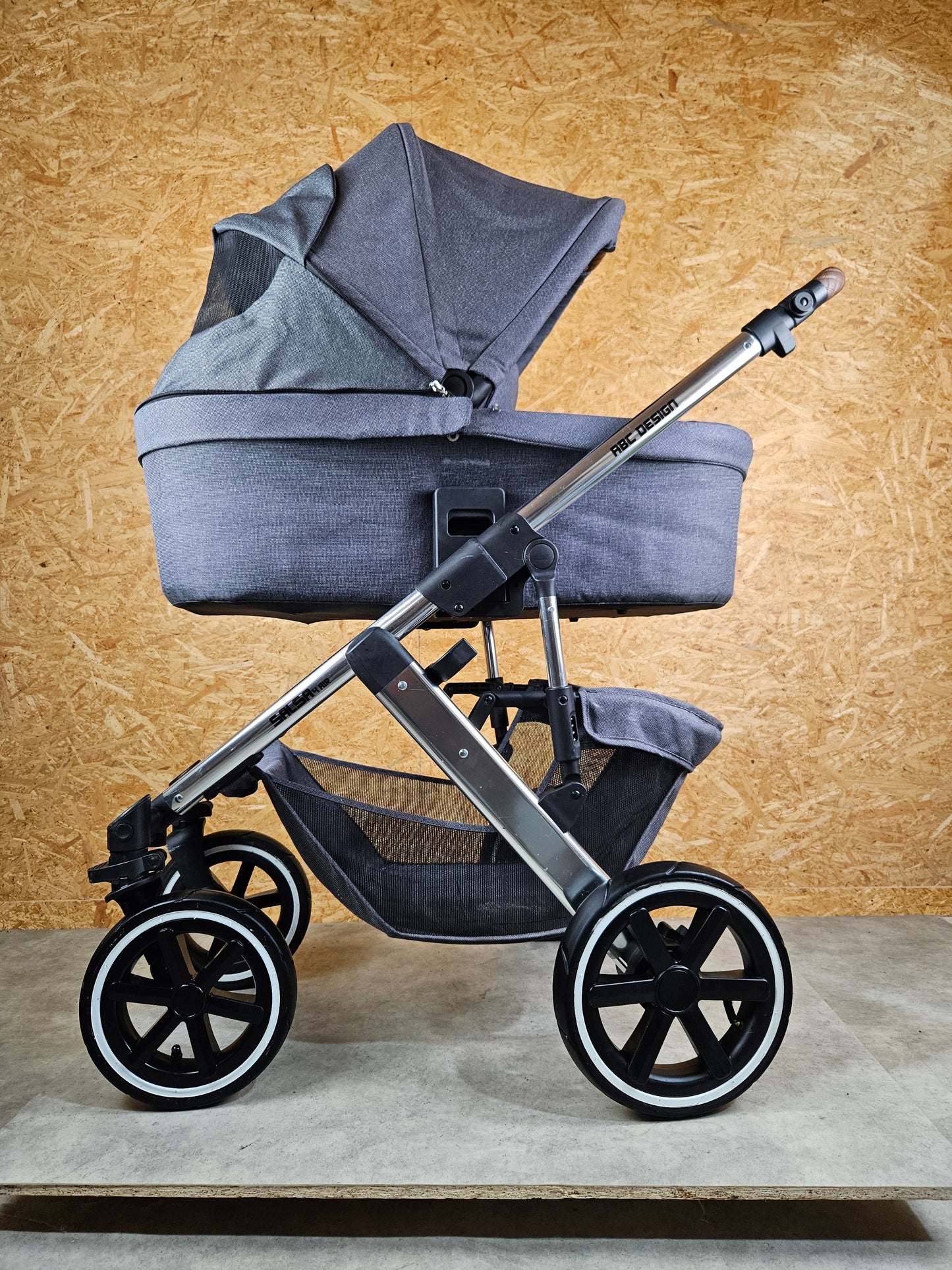ABC Design - Salsa 4 Air Kombikinderwagen (Sportsitz und Babywanne) inkl. Zubehör - Asphalt in gutem Zustand