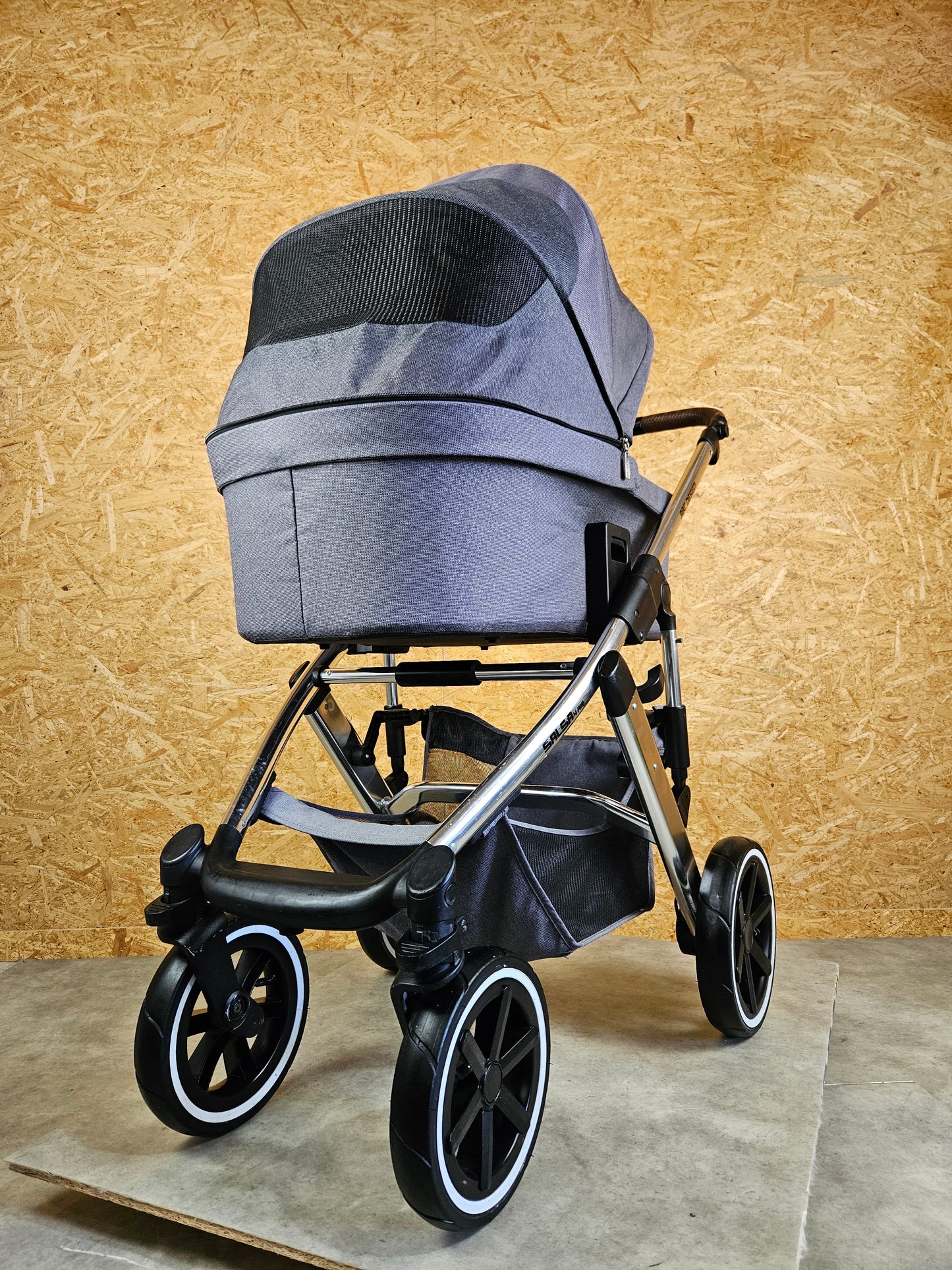 ABC Design - Salsa 4 Air Kombikinderwagen (Sportsitz und Babywanne) - Asphalt in gutem Zustand