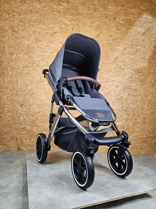 ABC Design - Salsa 4 Air Kombikinderwagen (Sportsitz und Babywanne mit Belüftung) - Asphalt in gutem Zustand