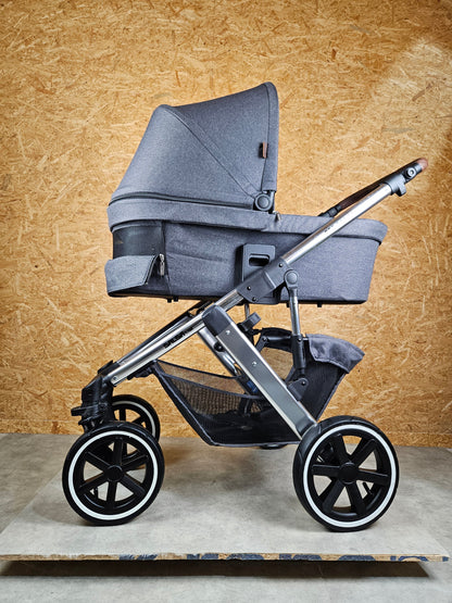 ABC Design - Salsa 4 Air Kombikinderwagen (Sportsitz und Babywanne mit Belüftung) - Asphalt in gutem Zustand