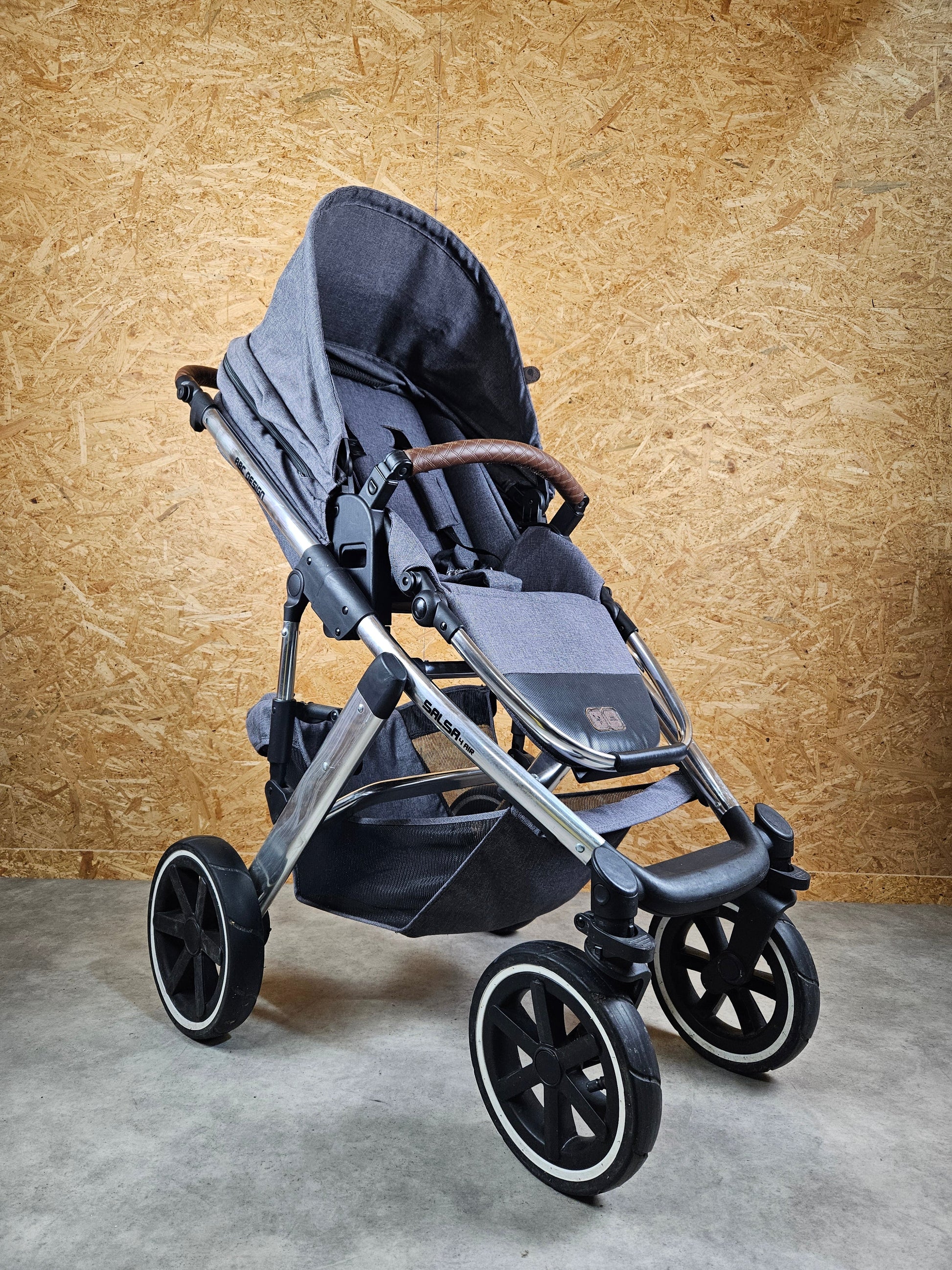 Abc Design - Salsa 4 Air Kombikinderwagen (sportsitz und Babywanne) Grau in Gutem Zustand Kinderwagen 5