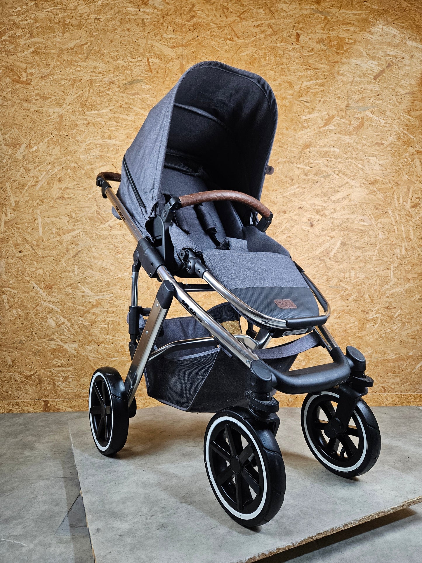 ABC Design - Salsa 4 Air Kombikinderwagen (Sportsitz und Babywanne) inkl. Zubehör - Asphalt in gutem Zustand