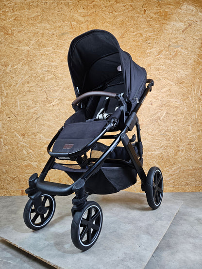 ABC Design - Salsa 4 Kombikinderwagen (Sportsiz und Babywanne) inkl. Fußsack und Zubehör - Schwarz in gutem Zustand