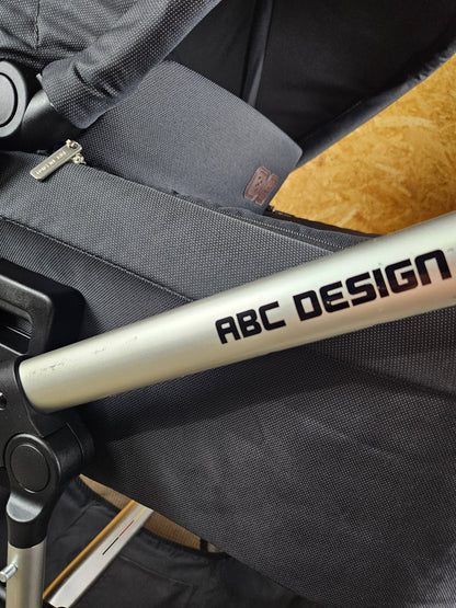 Abc Design - Salsa 4 Kombikinderwagen (sportsiz und Babywanne) - Schwarz in Gutem Zustand Kinderwagen 19