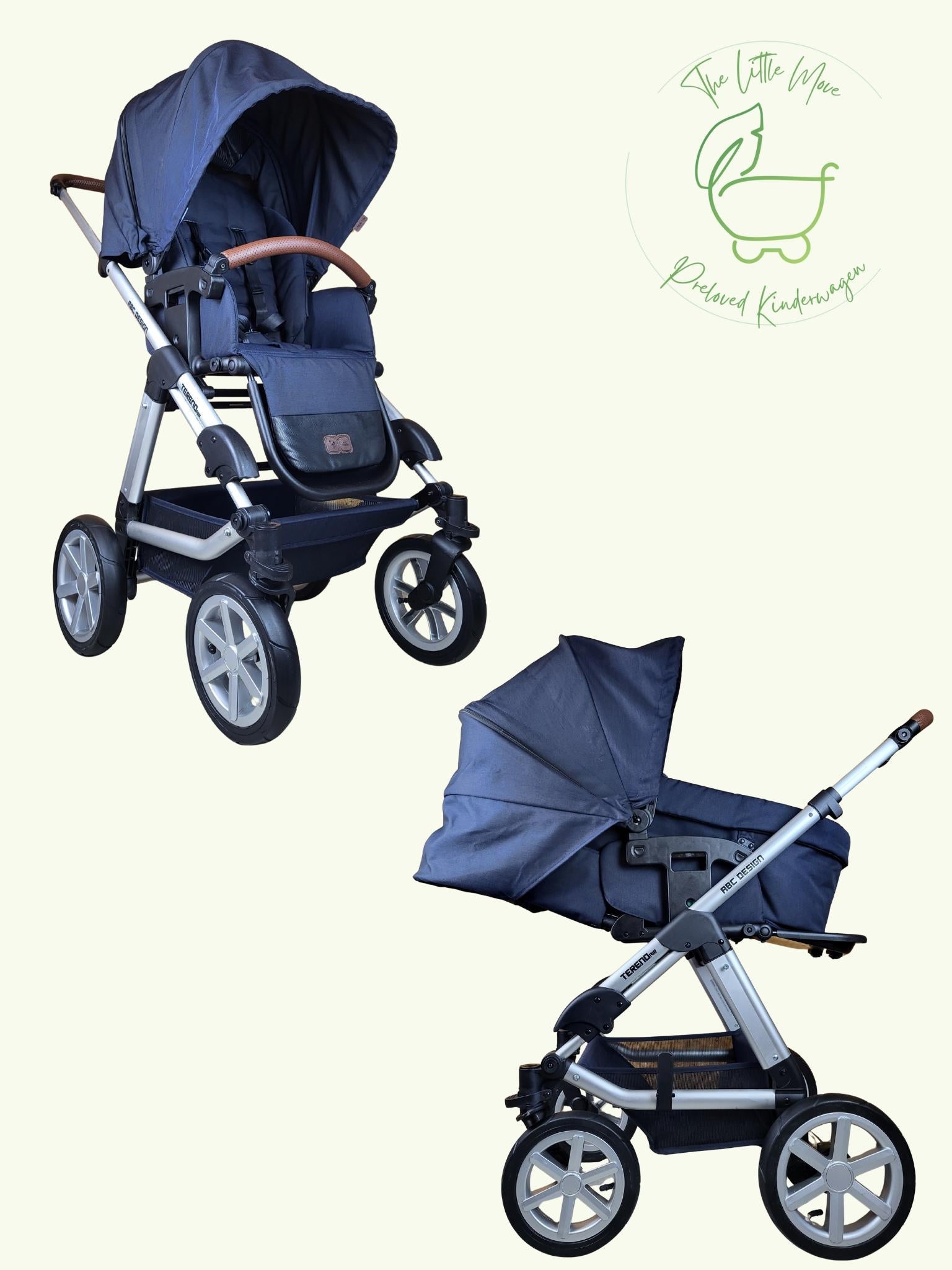 Abc-design Tereno 4 - Kombikinderwagen (sportsitz und Liegewanne) - Blau in sehr Gutem Zustand am Besten Kinderwagen 1