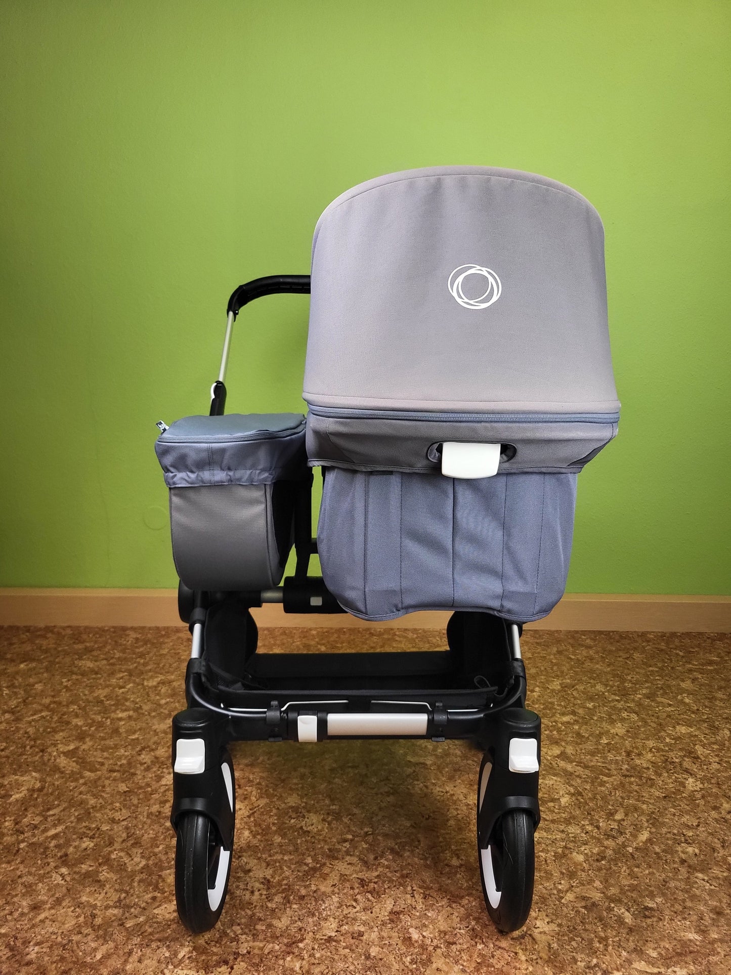 Bugaboo - Donkey 3 Duo (sportsitz Und Liegewanne) Geschwisterwagen Grau Sonnendach Inkl. Seitliche Gepäcktasche