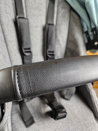 Bugaboo - Donkey 3 Duo (sportsitz und Liegewanne) Geschwisterwagen Inkl. Seitliche Gepäcktasche - Türkise Sonnendach