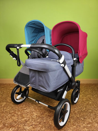 Bugaboo - Donkey 3 Twin Geschwisterwagen (sportsitze / Liegewanne) Inkl. Seitliche Gepäcktasche Kinderwagen 2
