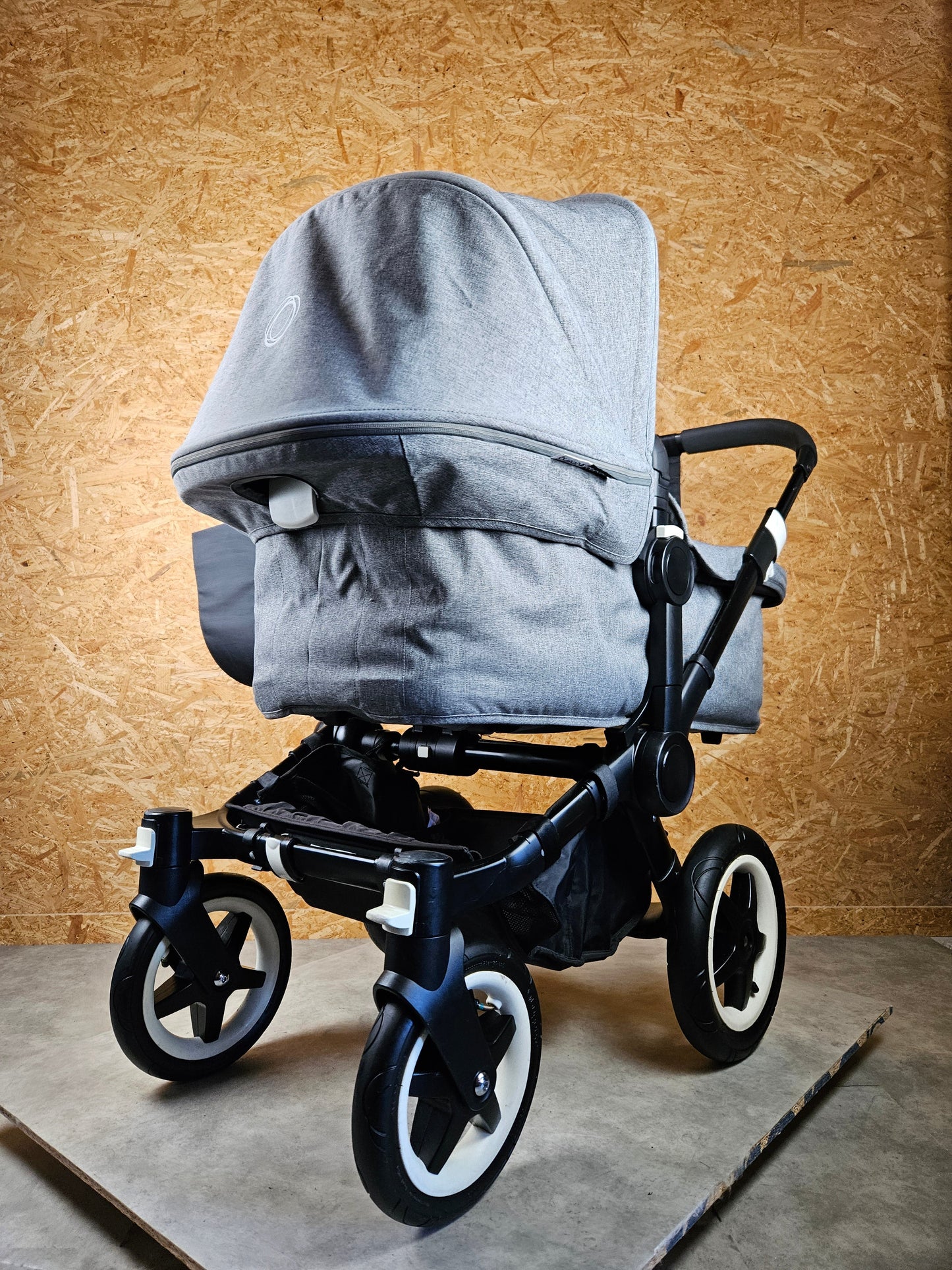 Bugaboo - Donkey Mono Geschwisterwagen (sportsitz und Liegewanne) Inkl. Seitliche Gepäcktasche - Grau - in sehr Gutem