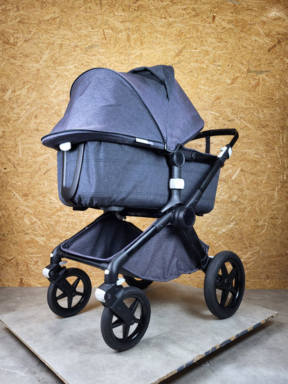 Bugaboo Fox 2 Kombikinderwagen - Sportsitz & Babywanne - Schwarz - in gutem Zustand
