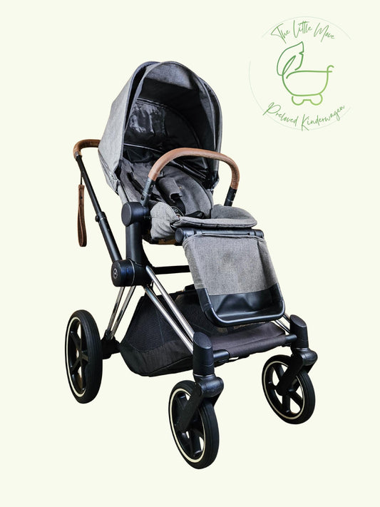 Cybex Priam 3 Kinderwagen (Gestell mit Sportsitz) - Alu-Gestell - Grau in gutem Zustand