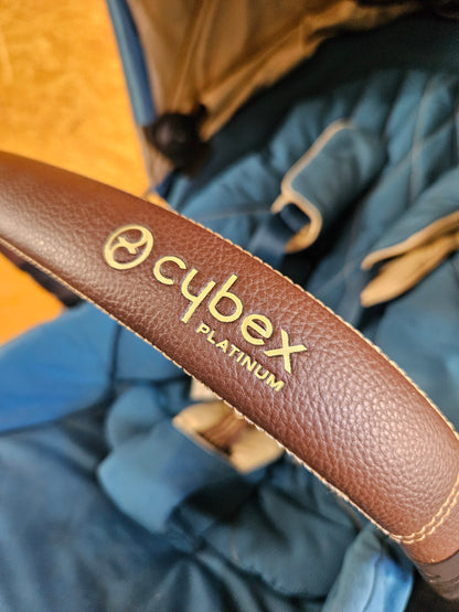 Cybex - Priam Platinum Kombikinderwagen (Gestell und Babywanne) - Montain Blue in sehr gutem Zustand