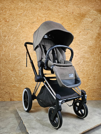 Cybex - Priam Platinum Kombikinderwagen (Sportsitz und Babywanne) - Beige in gutem Zustand