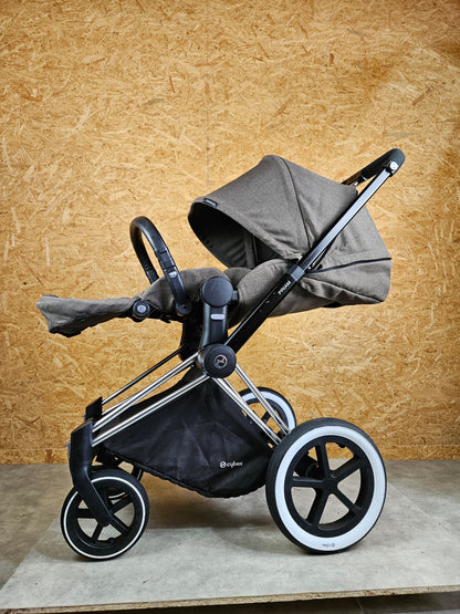 Cybex - Priam Platinum Kombikinderwagen (sportsitz und Babywanne) - Beige in Gutem Zustand am Besten Kinderwagen 8