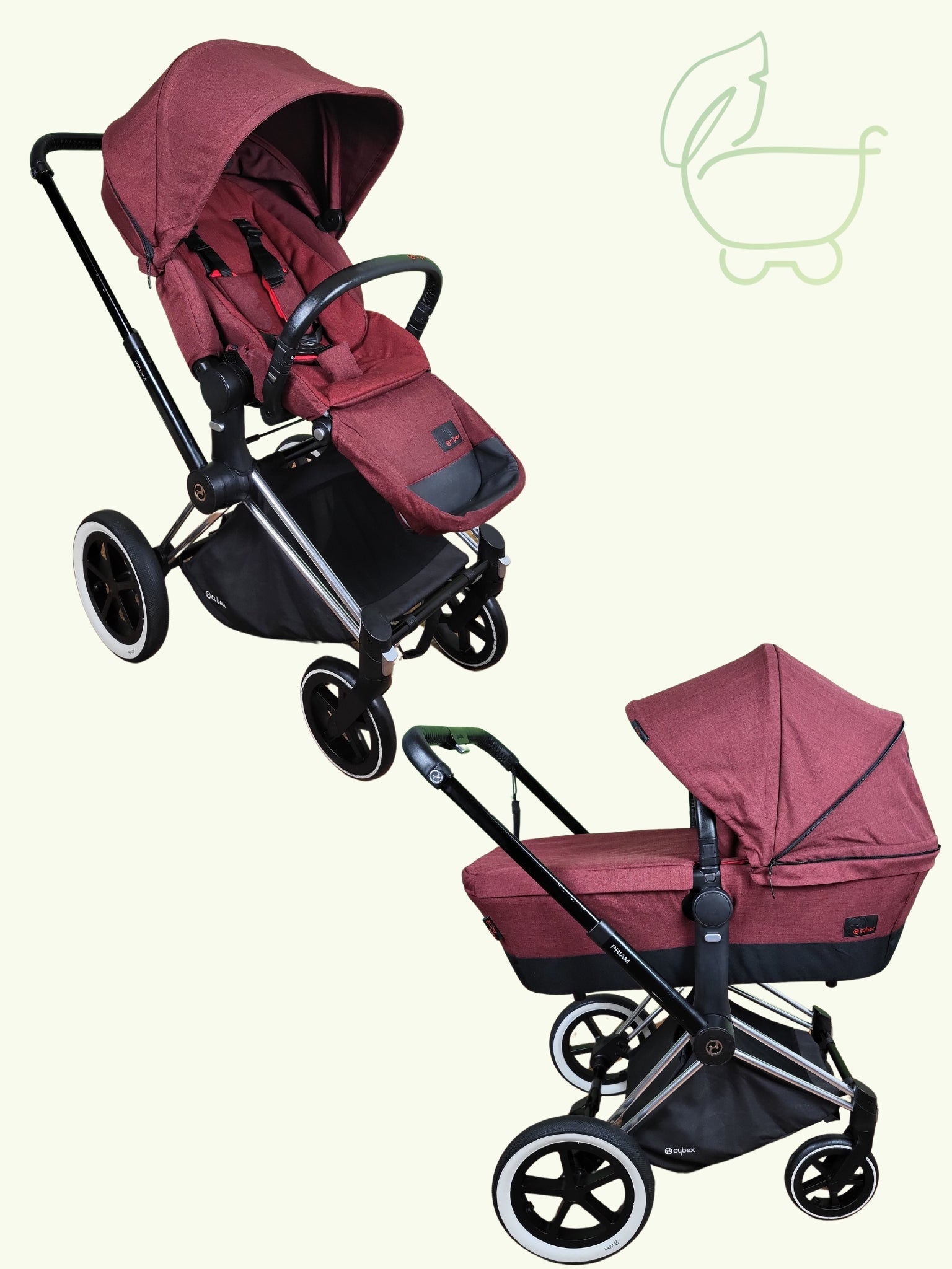 Cybex - Priam True Red Limited Edition Kombikinderwagen Kinderwagen 1